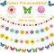 4-Piece Spring Banner Decor Set | Butterfly & Sunflower Hanging Garland Kit for Easter, Classroom, Mantel, Wedding & Indoor/Outdoor Party Supplies